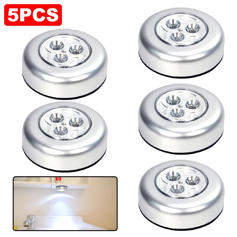 1/2/5PCS Night LED Light Wireless Wall Lamp Touch Switch Bedside Lamp Bedroom Wardrobe Lighting Touch Control Night Light