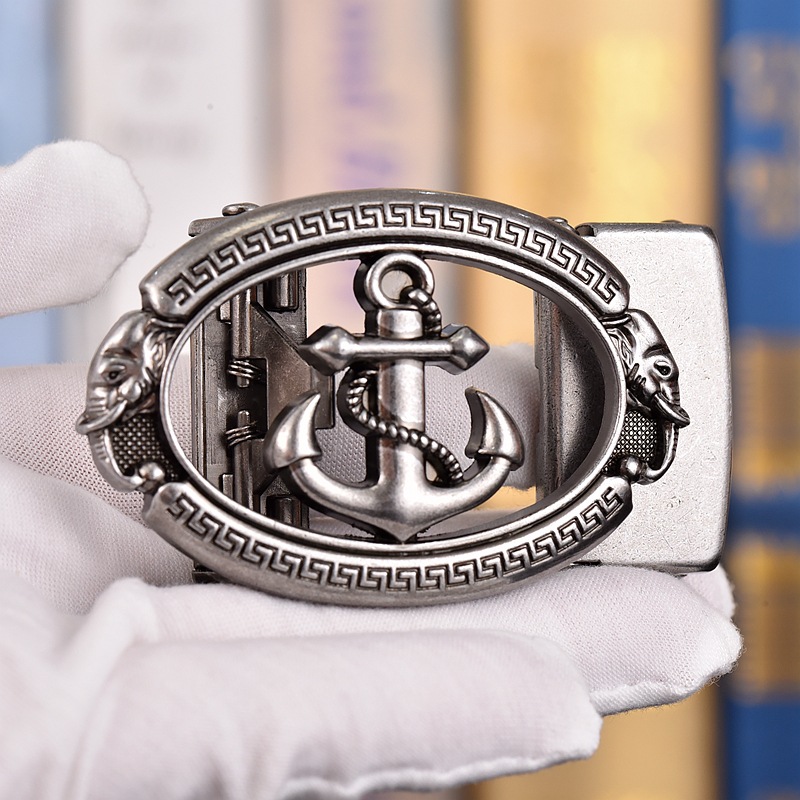 High Quality Alloy Anchor Gold Silver Color Belt Automatic Buckle for 3.5cm Wide Belts