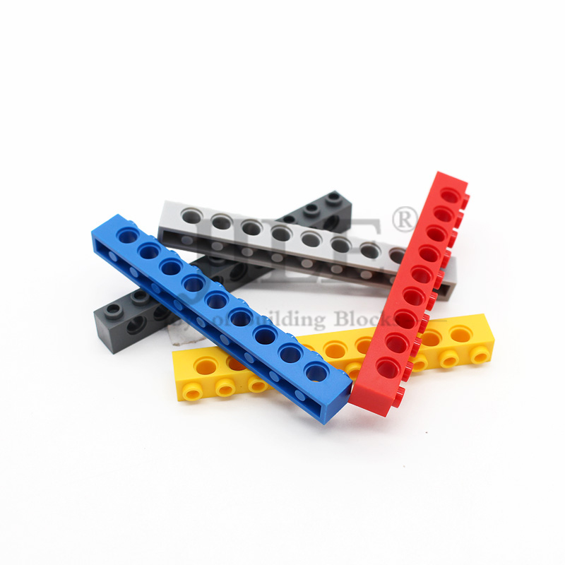10pcs MOC Technical Part 2730 Brick 1x10 with 9 Holes Beams Building Blocks Compatible Technology Set Accessory Classic Kids Toy