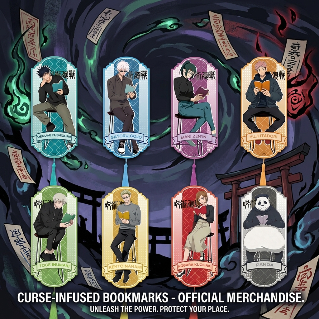 Jujutsu Kaisen Anime Acrylic Tassel Bookmark High Quality Printing 2D Manga Series Merchandise Cosplay for Fans Collection