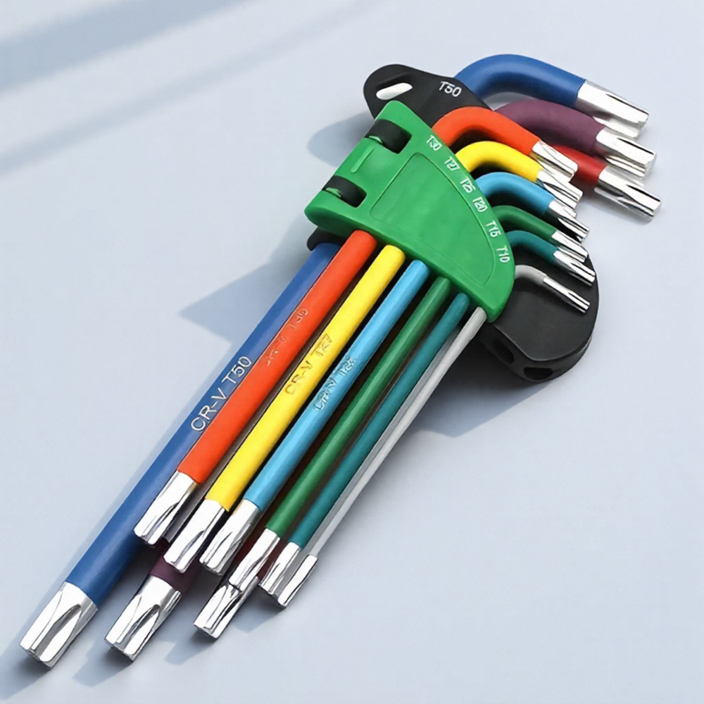 9PCS Long Arm Allen Key Set Hex Key for Bicycle Repair Tool Set Sizes 15mm to 10mm Ideal for Bicycle Maintenance