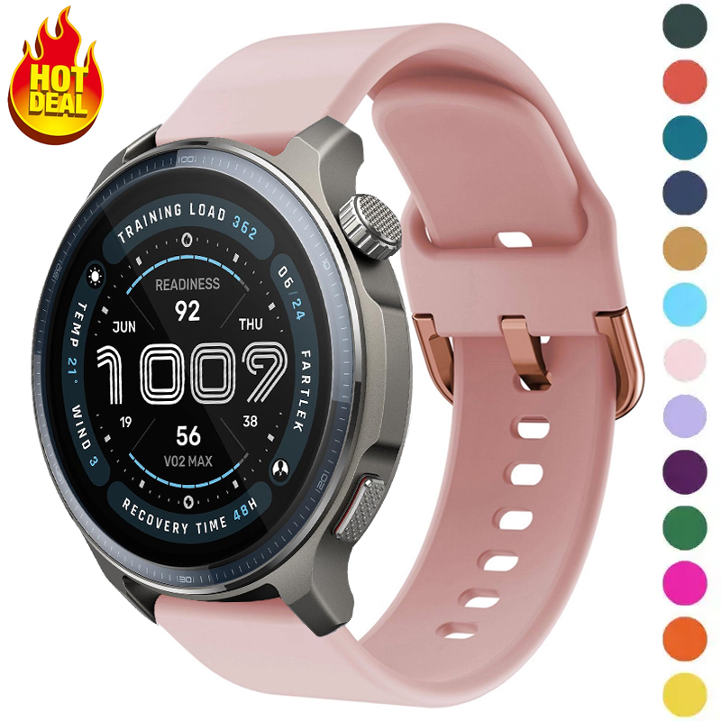 Quick 22mm Strap For Bip 6 5 Band SmartWatch Official Silicone Sports For BALANCE2 1 Metal Connector Accessories