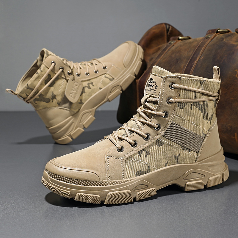 Boots for Men Autumn Winter Platform Boots Outdoor High-top Shoes Men Ankle Boots Buty Robocze Meskie wear-resistant
