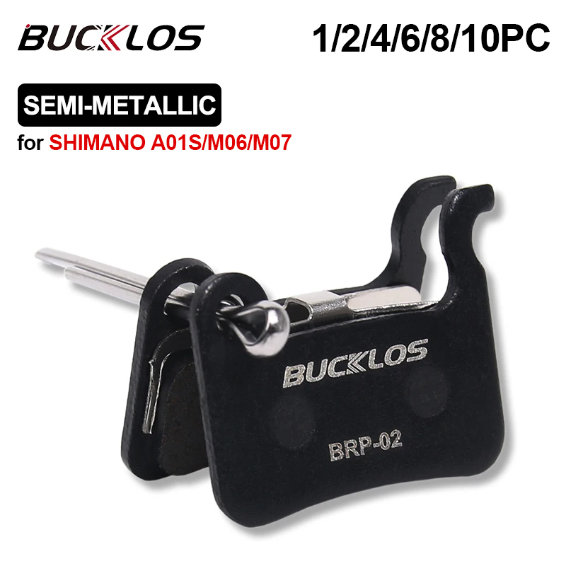 BUCKLOS Bike Brake Pads Wear Resistant SEMI-METALLI Bicycle Disk Brake Pads for M535 A01S MTB Road Cycling Hydraulic Disc Parts