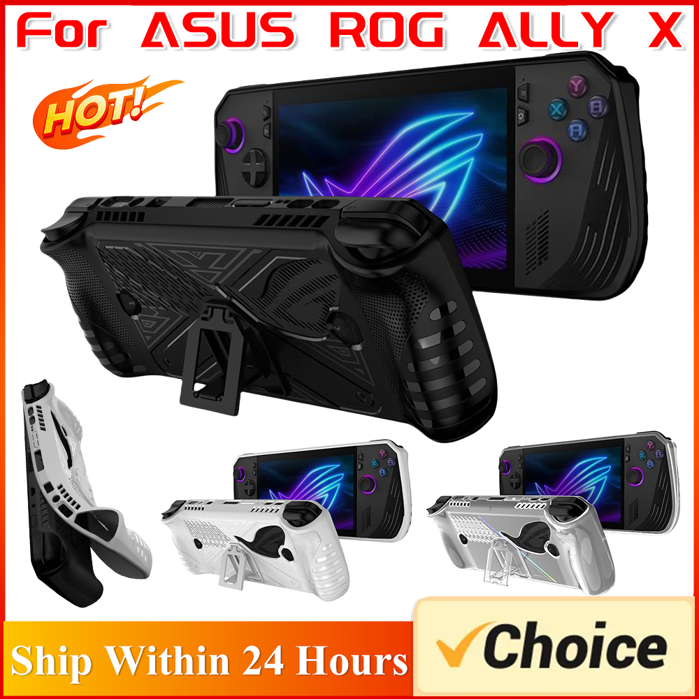 For ROG ALLY X Game Console Protective Cover With Bracket Shockproof Drop-proof Protective Shell For ROG ALLY X Case