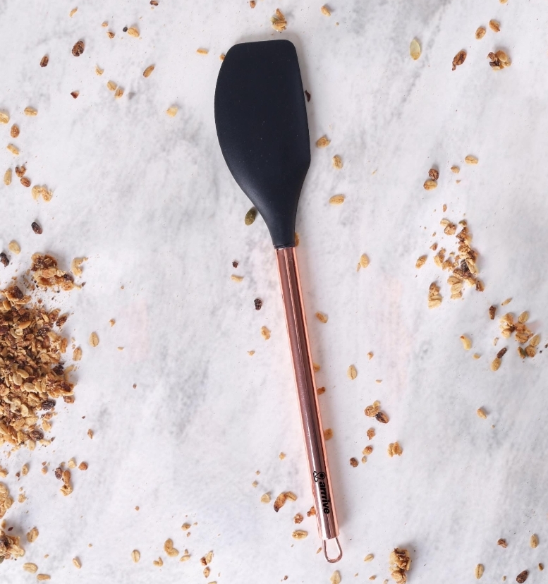 Silicone Spatula With Copper Metal Handle Baking Tool