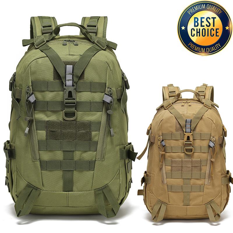 Reflective Backpack Outdoor Molle Rucksack Assault Bag Hiking Camping Hunting Travel Riding Knapsack