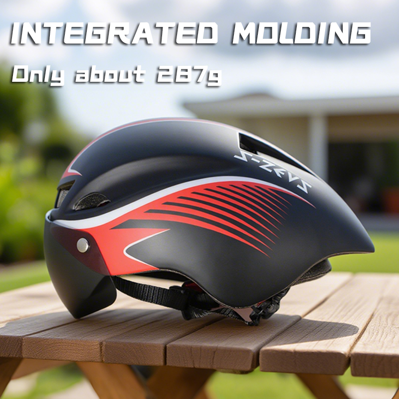 S-ZEUS Bicycle Helmet With Goggles,Riding cycling helmet Tricycle, Road Bike, man and woman racing bike, tt helmet Hat Casco