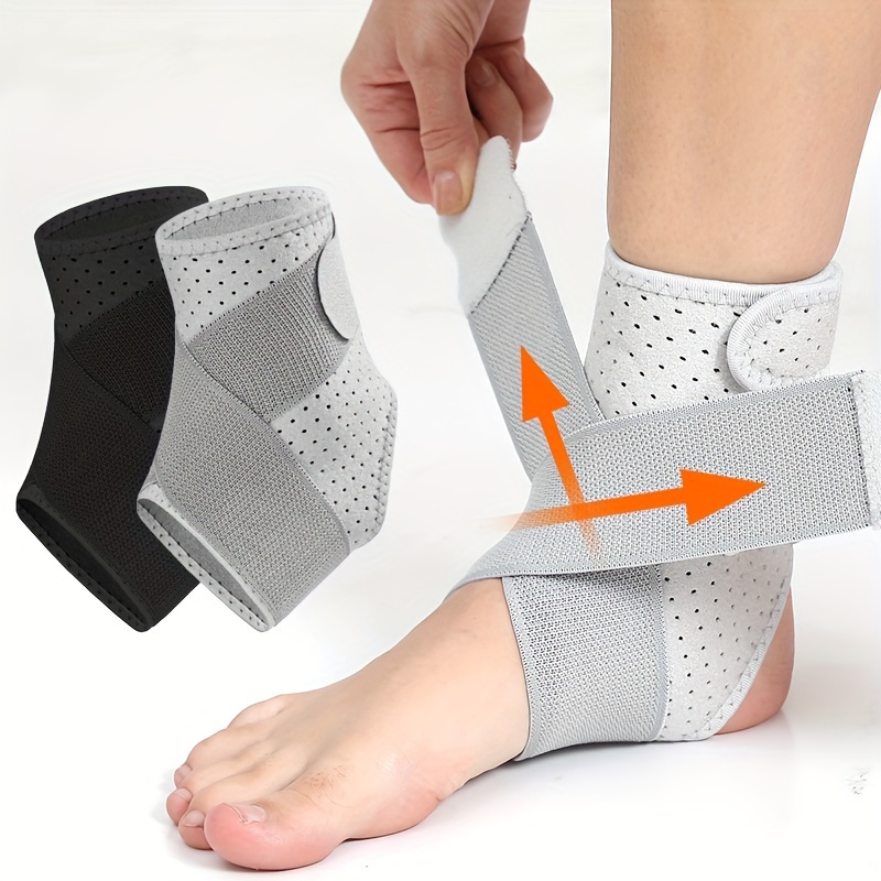 Adjustable Compression Ankle Brace - 1pc with Double Strap Support & Breathable Mesh