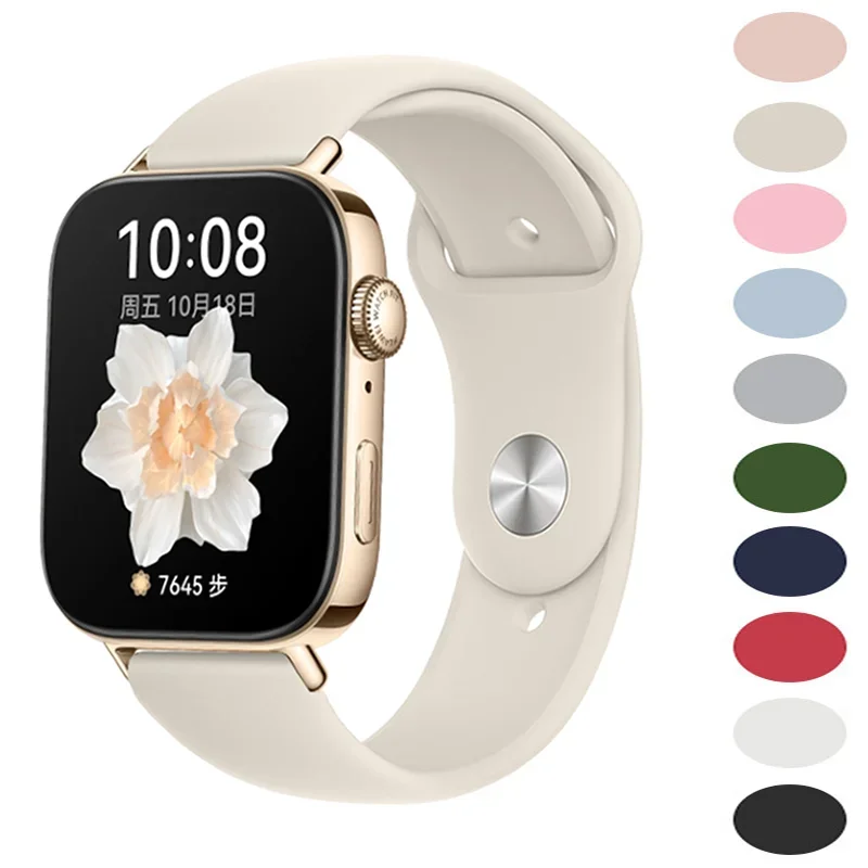 Silicone Sport band For Huawei Watch Fit 3 Replacement Wristband Bracelet for Huawei Watch Fit3 Correa Official Style Straps