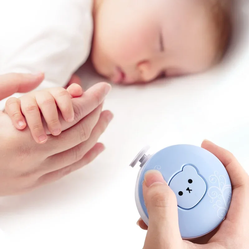 Cartoon Version of Baby Nail Art Electric Nail Clipper Portable Newborn Care Tool Can Be Polished Safe and Wear Resistant