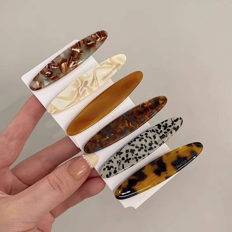 Simple Retro New High-end Spring Clip Korean France Acetate Ponytail Clip Hair Clip for Women and Girls Hair Accessories