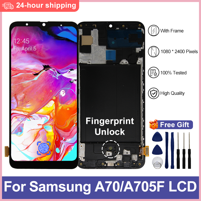 6.7" OLED For A70 LCD SM-A705F/DS Display Touch Screen Digitizer For A705 Display Replacement Parts