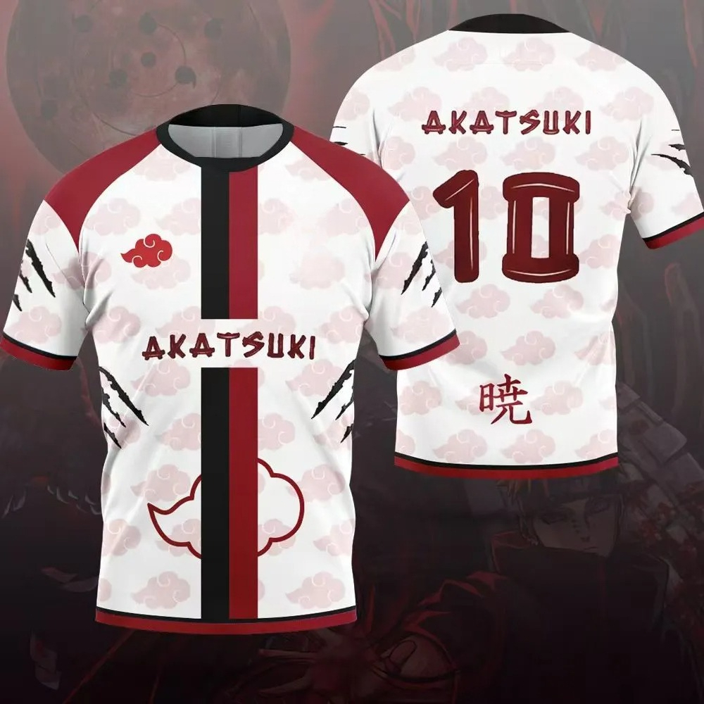 2026 Naruto Japanese Anime Jersey, American T-shirt, Men's and Women's Second Summer Quick-drying Breathable Short-sleeved Top