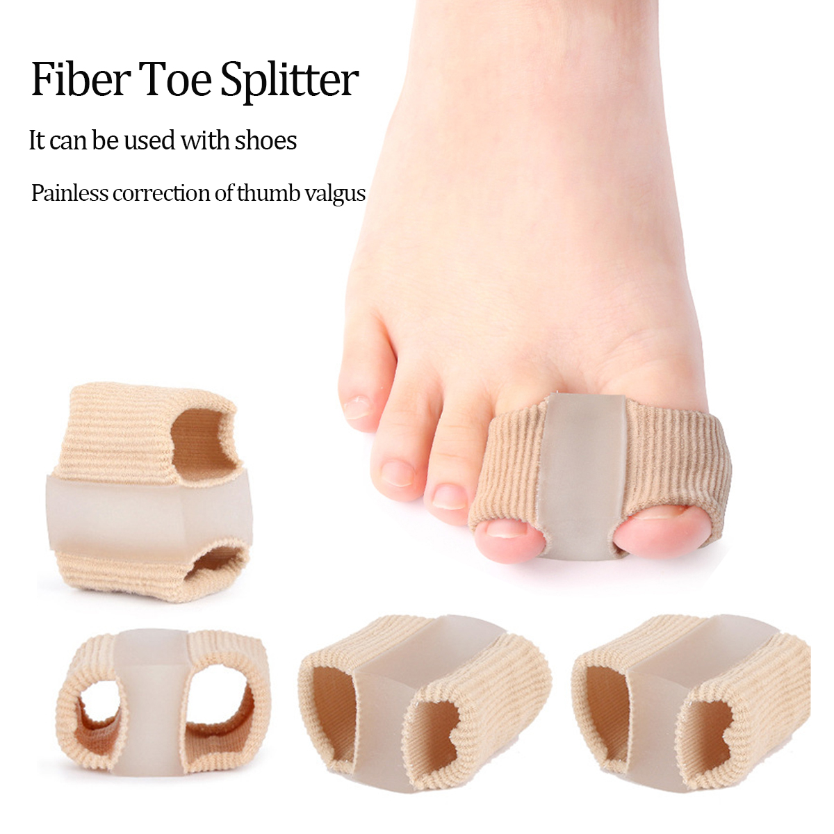 1/2 PCS Double Hole Bunion Corrector Silicone Big Toe Separator Daily Hallux Valgus Correction Orthopedic Pedicure Care Tool