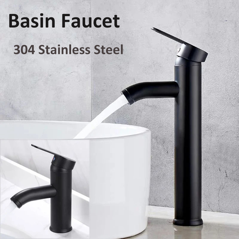 304 Stainless Steel Swivel Single Cold Water Kitchen Bathroom Balcony Vegetable Basin Faucet Bathroom Accessories