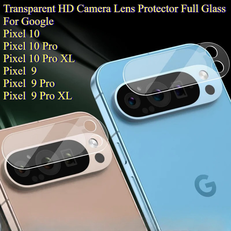 1-2-3PCS Transparent HD Enhanced Photography Cover Case For Google Pixel 10 9 Pro XL 9A 8 Camera Lens Protector Cap Full Glass
