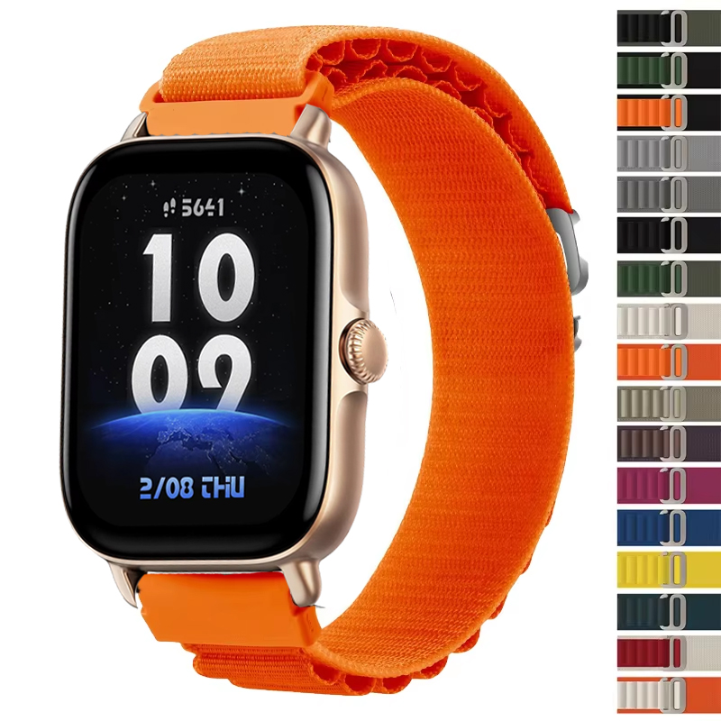For Amazfit GTR GTS 2 3 4 4 mini Alpine Loop Band 20mm 22mm Nylon Strap For Amazfit Helio Bip 3 5 6/Balance 2/Cheetah Pro/Round