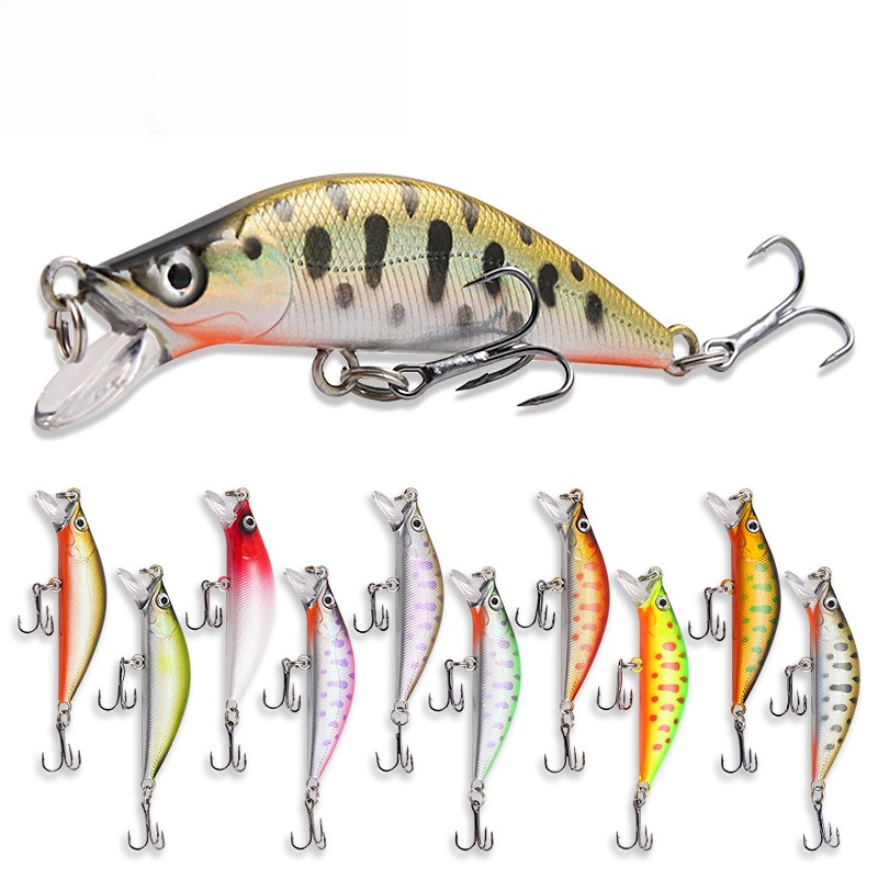 1 PC Sinking Laser-Printed Realistic Plastic Hard Lure Micro-Sized Rattling Lure 5.6cm/5g, Artificial Wobbling Lures