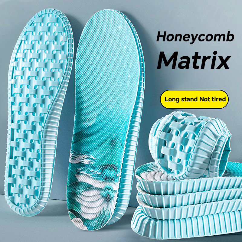 1 Pair Super Soft High-elasticity Sports Insoles, High Quality PU Long Standing Arch Support, Thickened Shock-absorbing