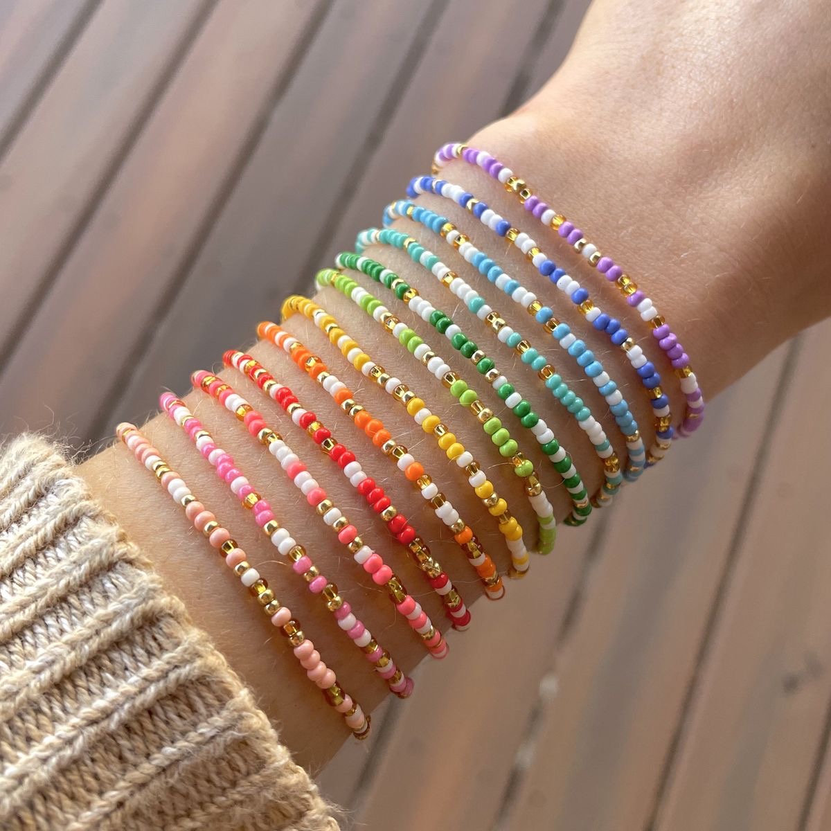 1PC Go2boho Small Glass Beads Simple Jewelry Bracelet Women's Bracelet Set 2024 New Style