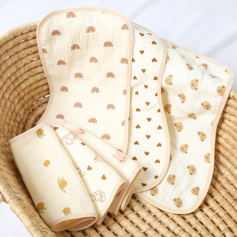 Newborn baby burp towel Six-layer gauze shoulder pad waterproof spitting towel bib baby drool towel