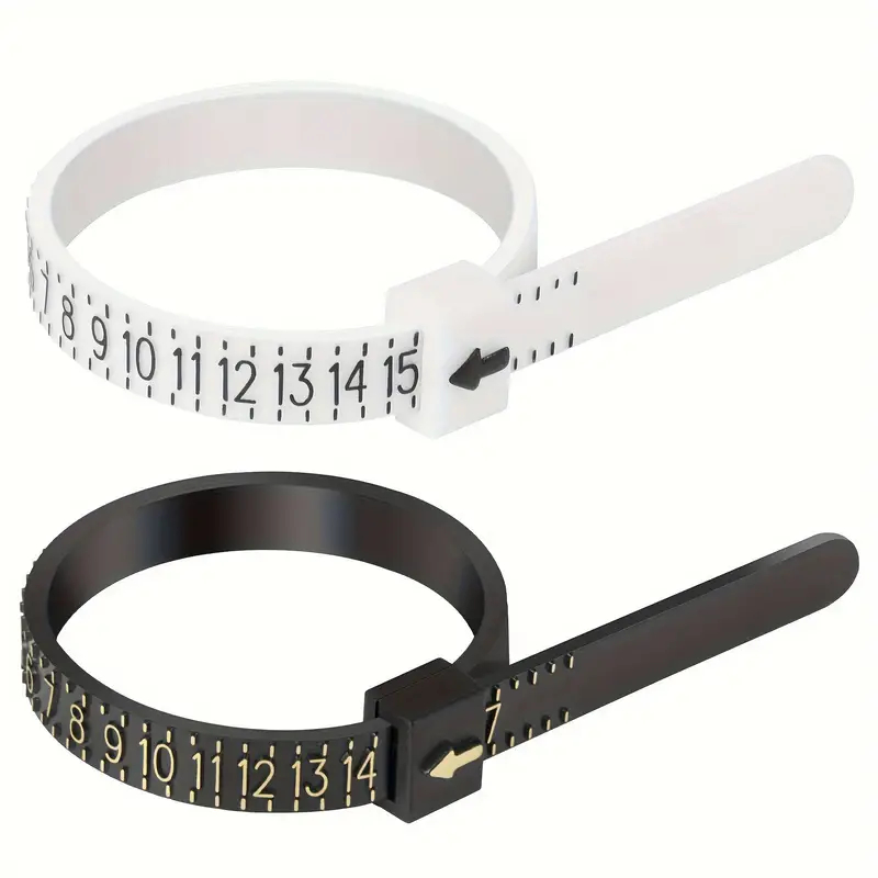 Finger Size Measurement Tape Portable Telescopic Rings Measure Ruler 1-17 US Ring Size Gauge Finger Circle Measuring Accessories