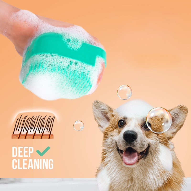 Pet Bath Massage Gloves Soft Safety Silicone For Puppy Dog Cat Grooming Bathroom Tools Mascotas Accessories