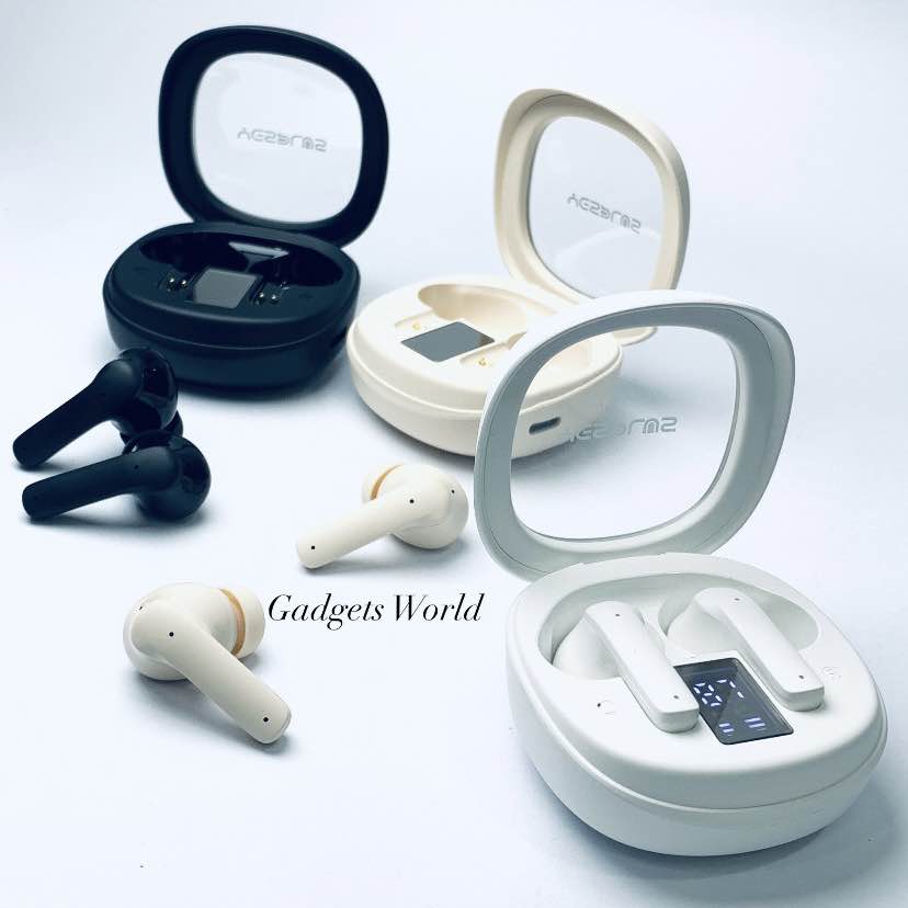 TWS-25 Yesplus AirPods ANC True Wireless Bluetooth Stereo HD Sound Super Bass |Transparency | Ergonomic Digital Transparent Design