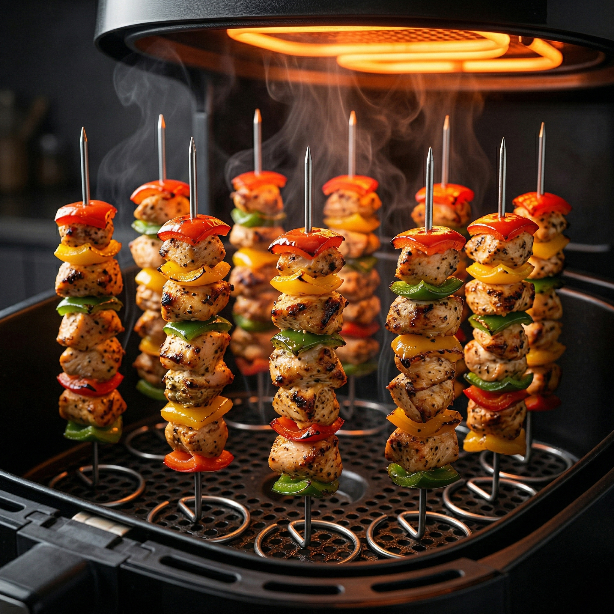 Air Fryer Oven Vertical Grill Skewer Grill Universal Accessories Food Grade 304 Stainless Steel Special Baking Needle