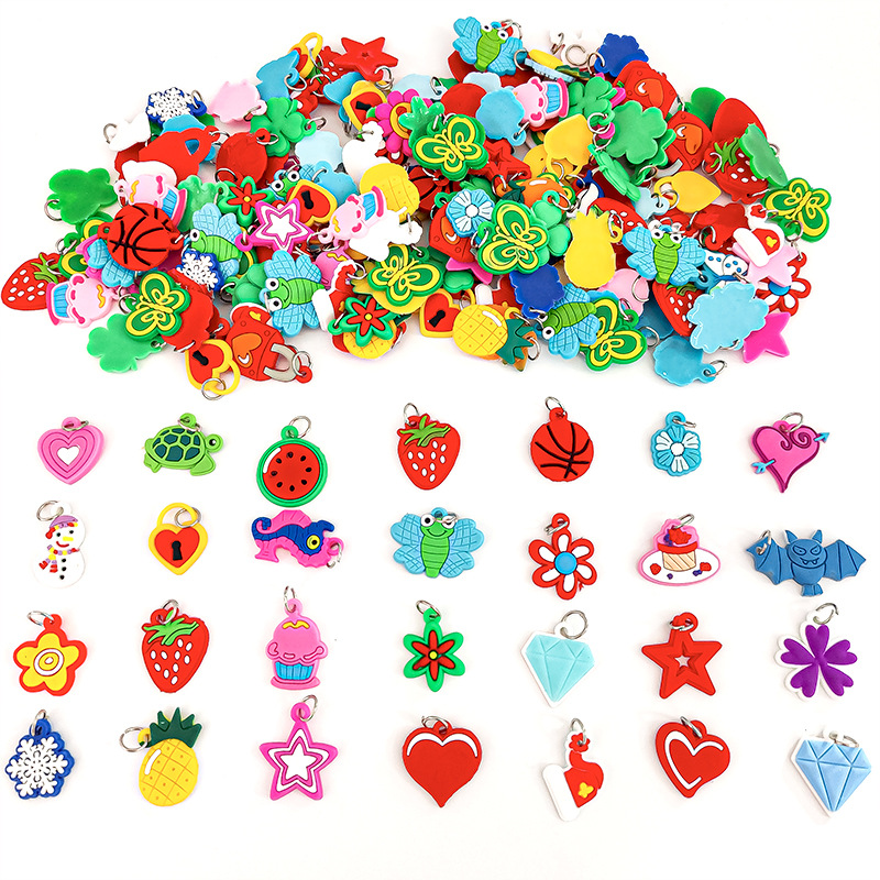 10Pcs Random Resin Cartoon Charms Cute Pendant For DIY Loom Bands Bracelets Jewelry Toys Craft Making Accessories