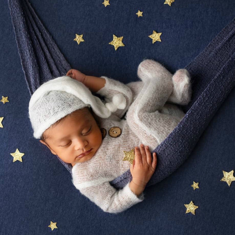 0-1 Month Newborn Photography Props Wool Outfit Hat Baby Romper Bodysuits Outfit Shooting Baby Photo Props Clothing