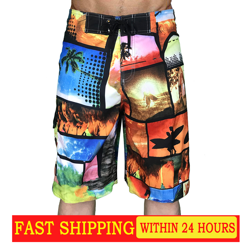 2024 Quality Men Swimming Shorts Swimsuit Surfboard Shorts Summer Fast Dry Sport Beach Men Bermuda Fitness Sport Running Shorts