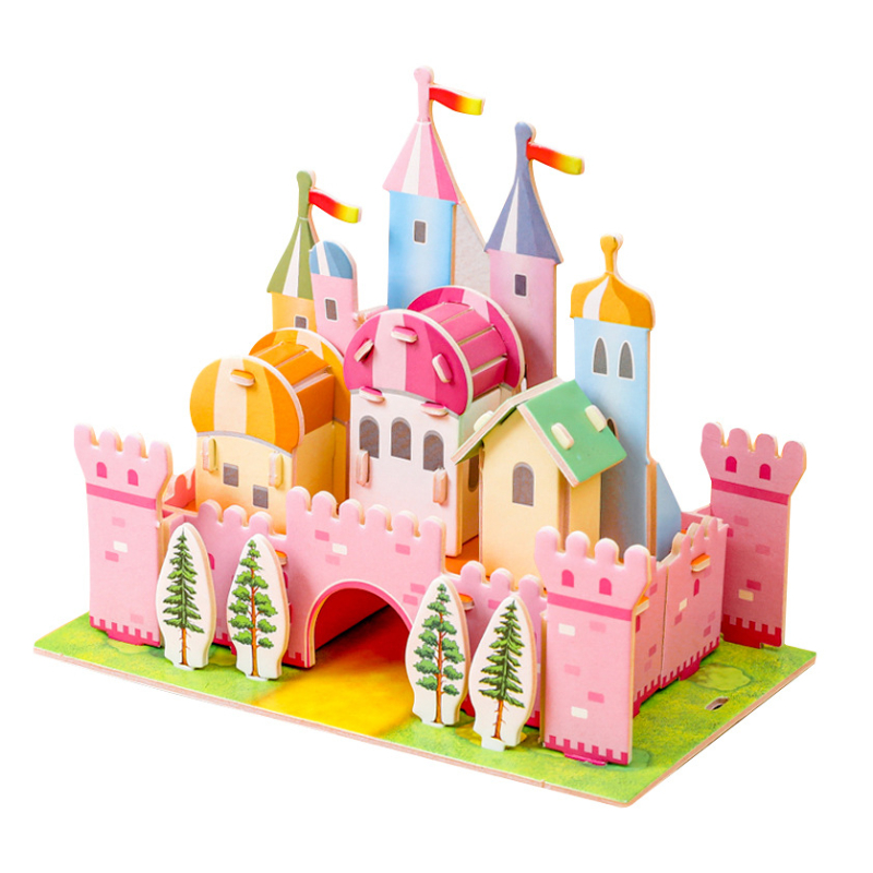 3D Puzzle Handmade DIY House Model Puzzle Children Boys and Girls Toys Paper Jigsaw Puzzle Baby Toys