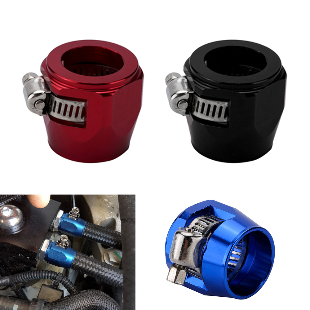 1PC AN8 AN10 Hose Clamp Aluminum Alloy For Racing Car Engine Pipe Clip Fittings Finisher Clamp Radiator Fuel Oil Water Tube
