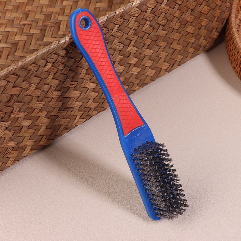 1Pc Durable Stainless Steel Wire Brush With Silicone Handle 17.8cm Paint Removal Tool Scratch Brushes Cleaning Metal Rust Brush