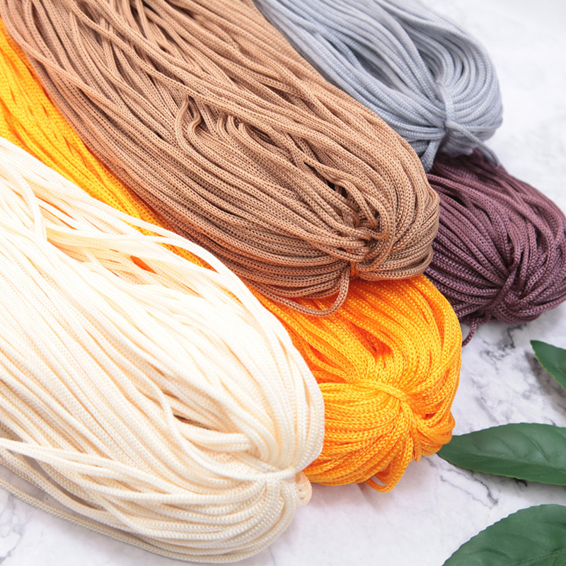1Pc 200g Crocheting Hollow Yarn Nylon Cord Knitting Thread Crochet Line DIY Bracelet mat hat bag Shoes handmade 3mm 200m