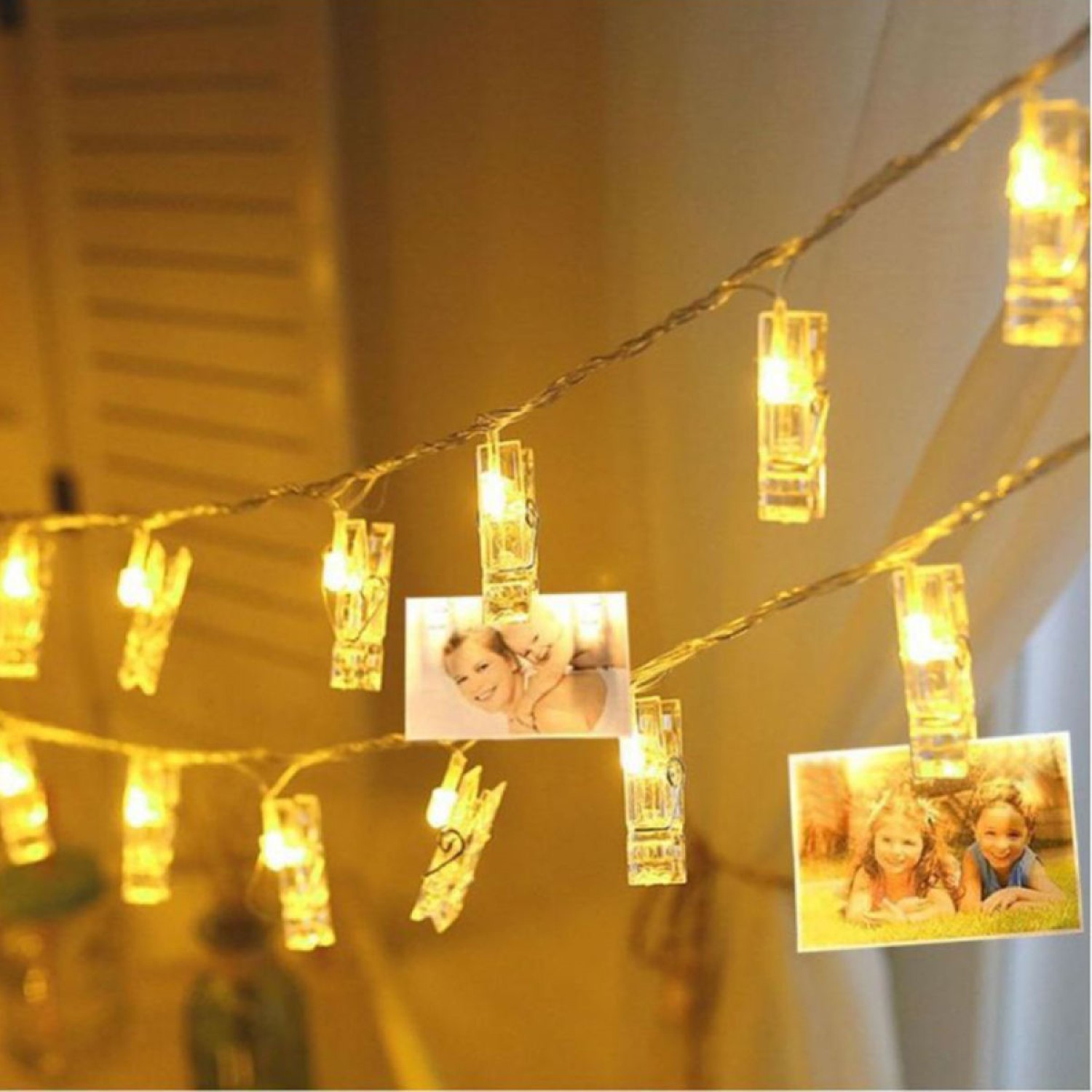 Plastic LED Light Photo Clip [20 pcs] By Sasto Store