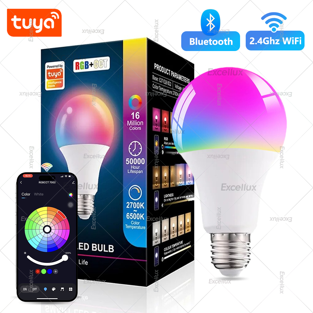 Smart Led Light Bulb Wifi/BLE Alexa Led Lamp E27 RGB 110V 220V Smart Lamps For Assistant Cozylife lightify