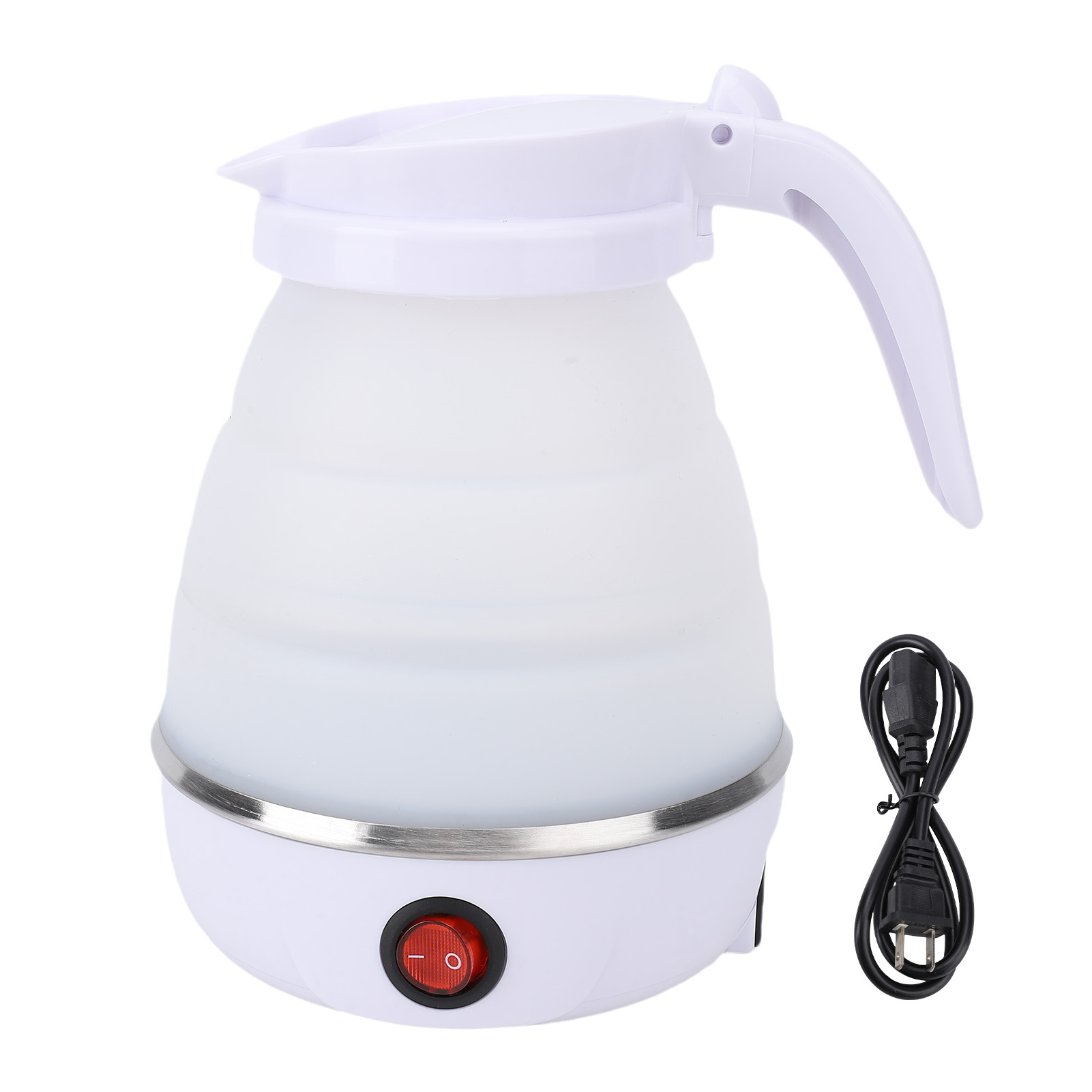 600W Foldable Electric Kettle 600ml Portable Efficient 6 Min Fast Boiled Safe Food Grade Materials Travel Camping Home Kettle