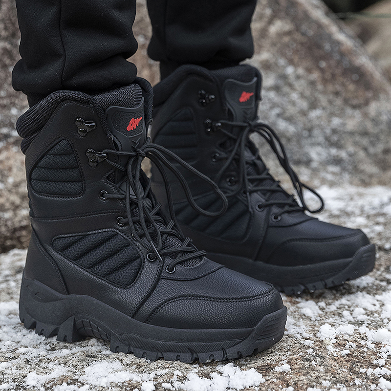 Men's Outdoor Tactical Boots Large Size High-Top Hiking Boots Wild Battle Boots Field Boots Men's Boots Mountain Climbing Boots