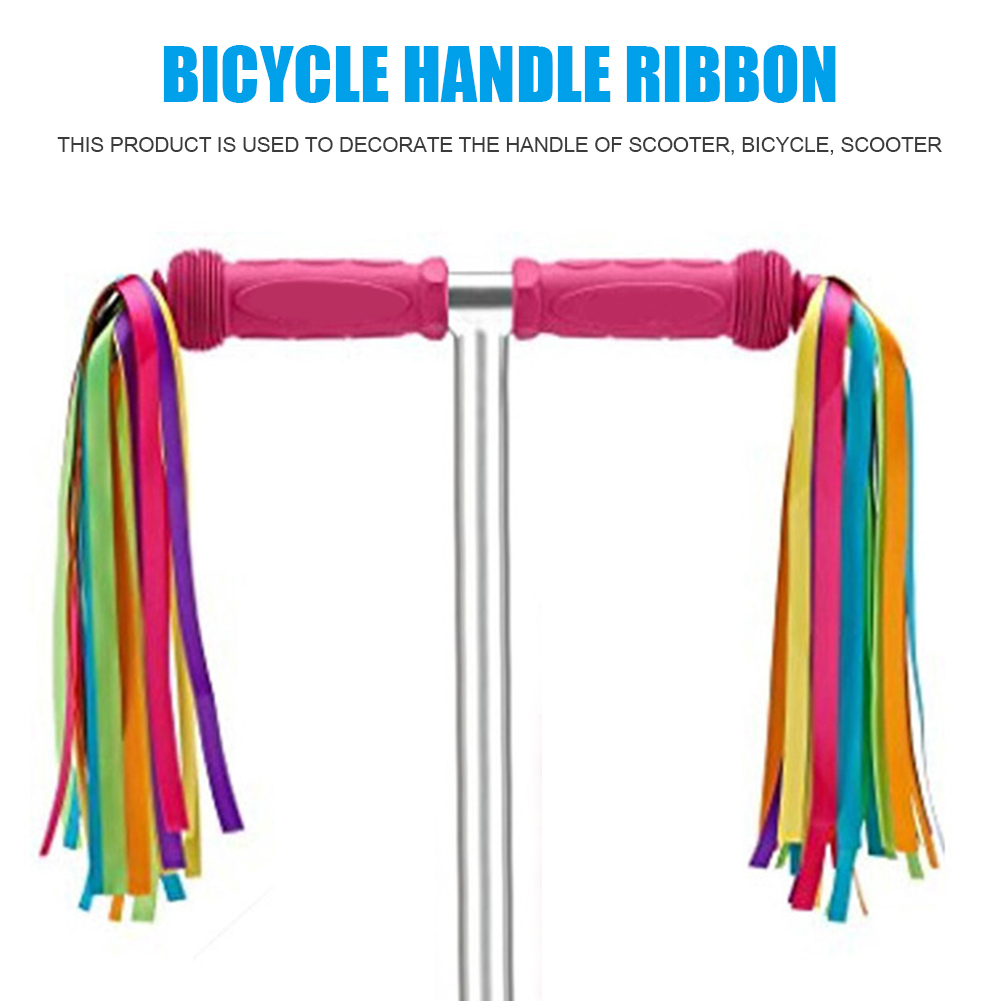2pcs 25cm Children Kids Scooter Balance Bike Decorative Ribbon Bicycle Handlebar Colorful Tassel Streamers