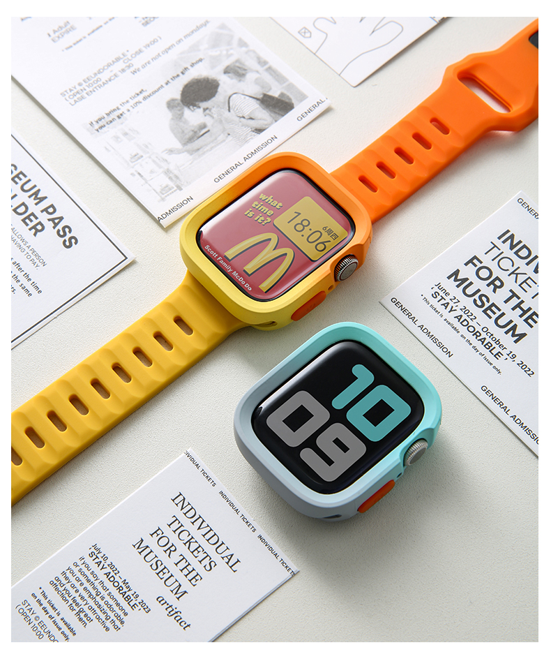 Bumper Soft Silicone Case For Watch 11 10 9 8 7 6 SE 5 Anti-drop Matte Cover For iWatch 49mm 41mm 42mm 46mm 40mm 44mm 45mm