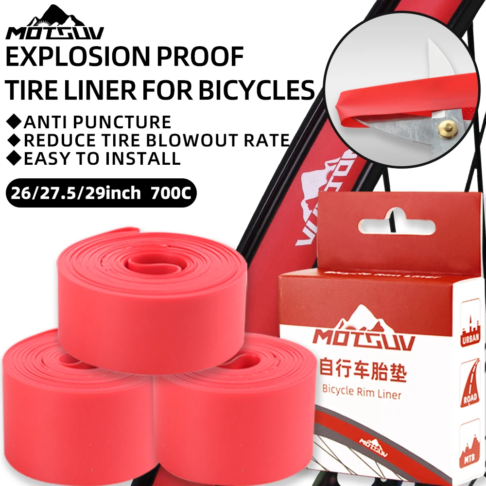 Road Bicycle TPU Tire Liner Puncture Proof Belt Protection Pad MTB Bike 26/27.5/29inch 700c Explosion-Proof Rim Tape Stra Tube
