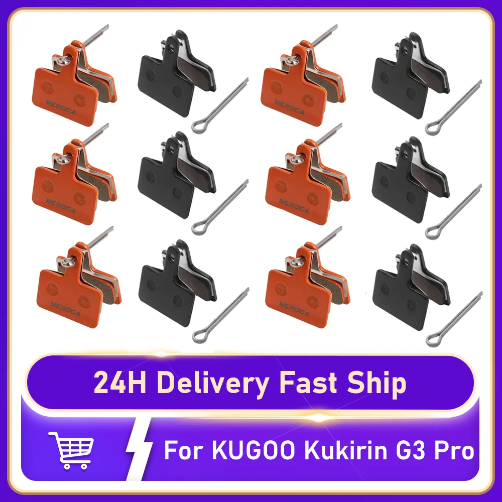 Semi-Metallic Hydraulic Brake Pads for KUGOO Kukirin Kirin G3 Pro Electric Scooter Wear-Resistant Brake Friction Pads
