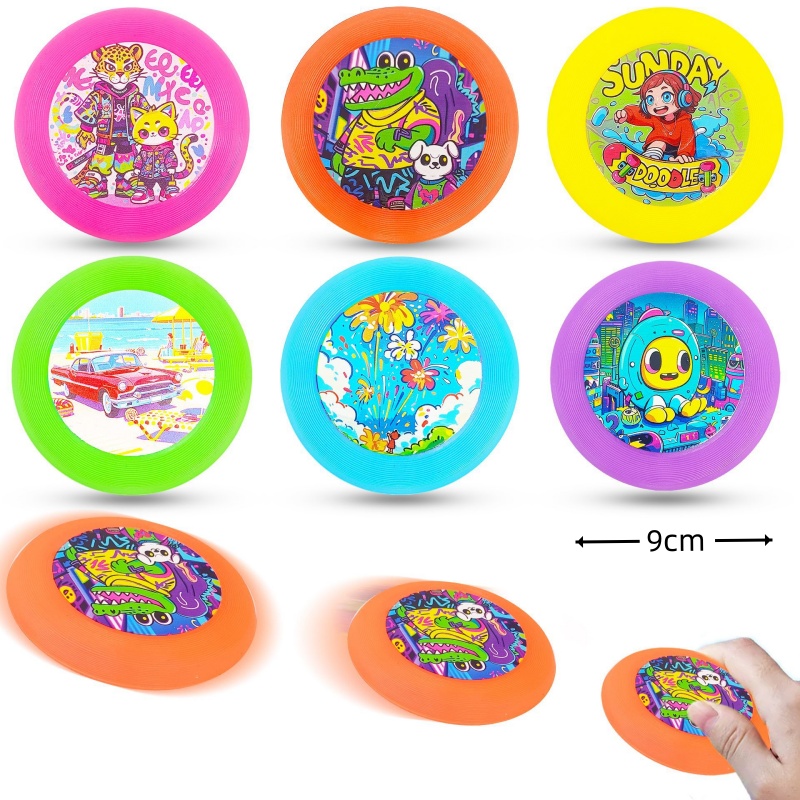 5Pcs 9cm Portable Flying Saucer Disc Toy Ultimate Outdoor Leisure Game for Kids Adults And Pets - Sport Play Competition Toy