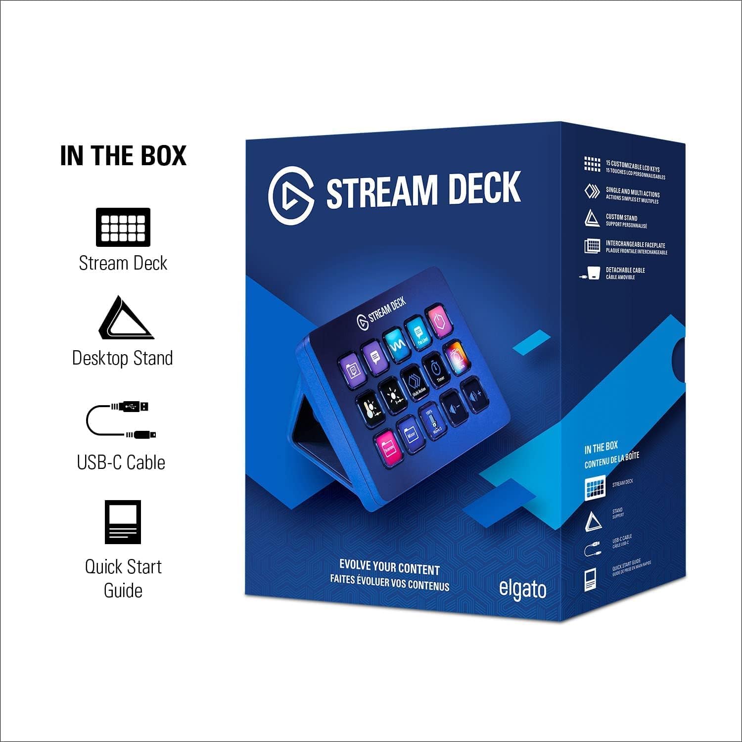 Elgato Stream Deck MK.2 Studio Keyboard Lcd Button 15 Keys Live Content Creation Controller Custom Button
