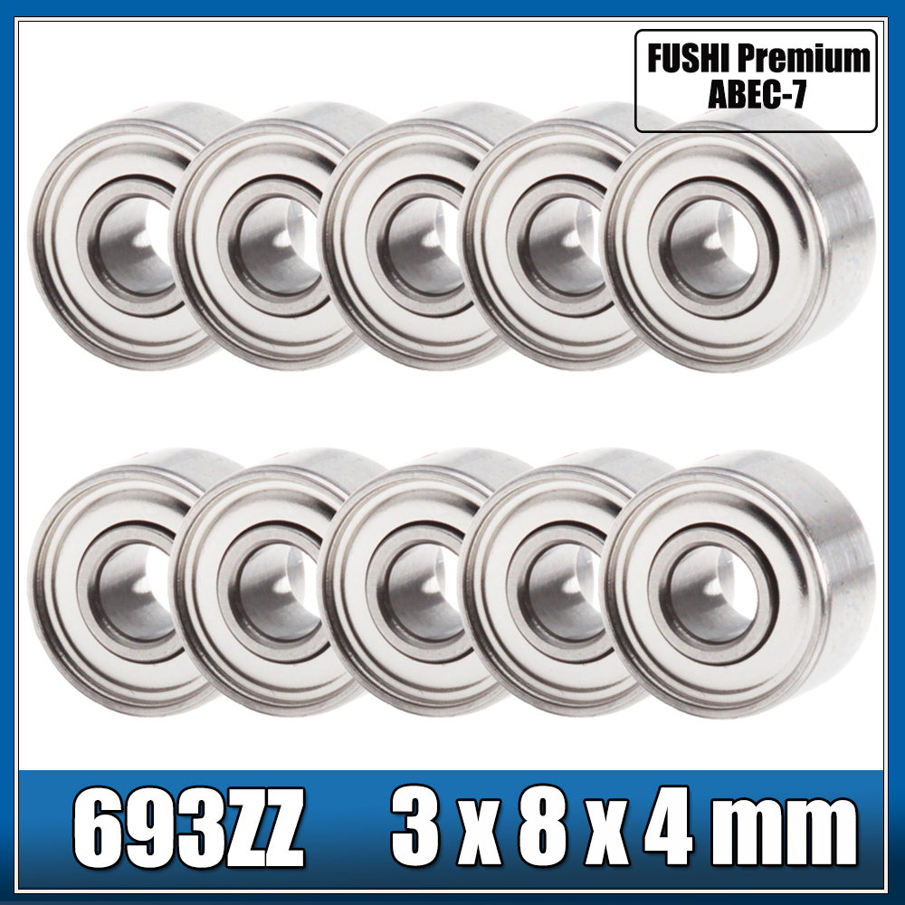 693ZZ Bearing 3*8*4 Mm ( 10 Pcs ) ABEC-7 Miniature Engine 693 ZZ Ball Bearing 619/3ZZ R-830ZZ EMQ Motors Fans 693Z 693 Bearings