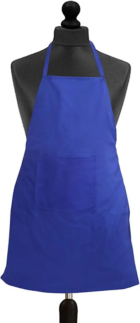 Waterproof Cotton Kitchen Apron with Front Pocket - Adjustable Cooking Apron for Men & Women | Chef Cooking, Baking, Cleaning Apron (Color May Vary) | Products Book
