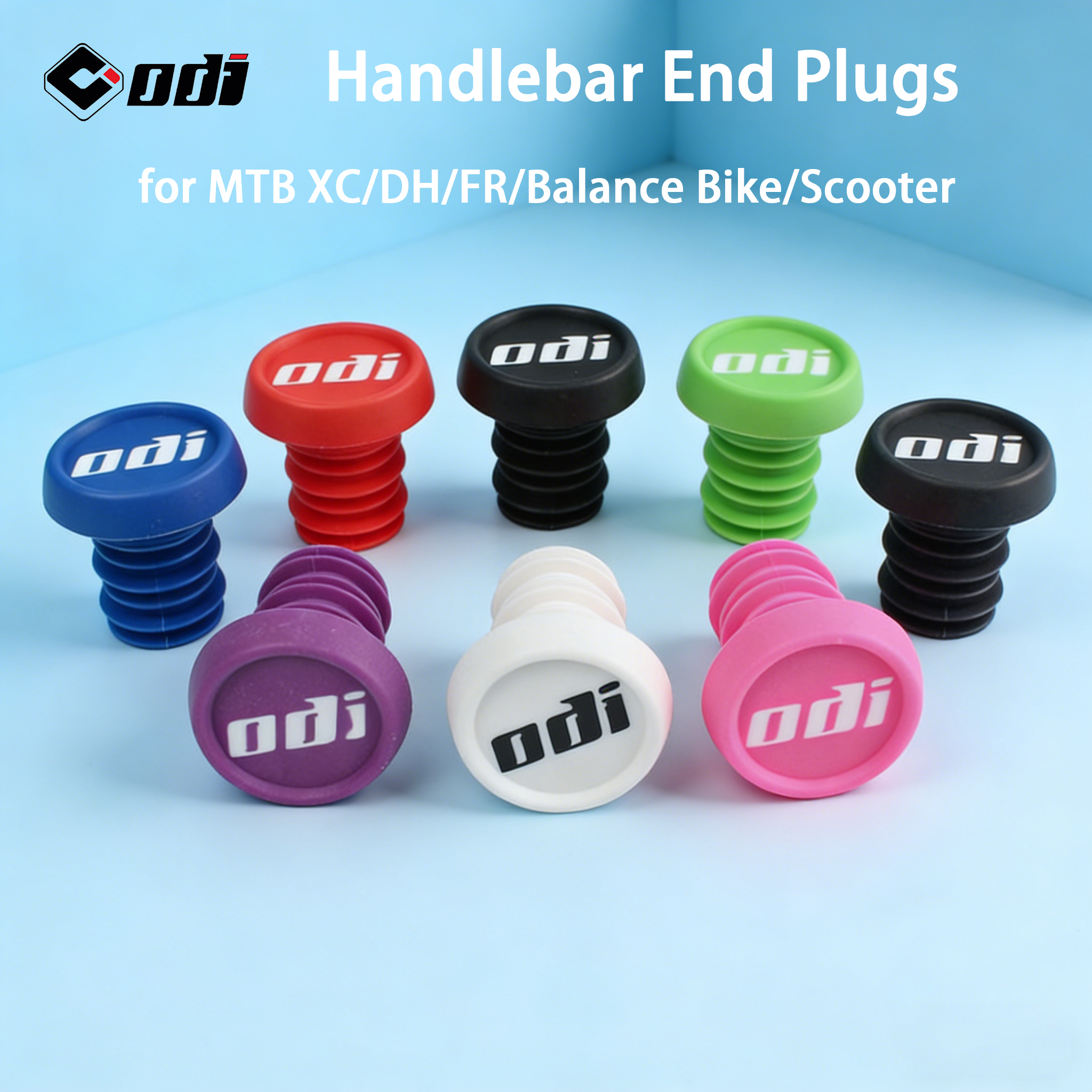 2 Pcs ODI Bar End Plugs Anti-Slip Handlebar End Caps for Mountain Bike MTB/BMX/DH/FR/Balance Bike/Scooter Accessories